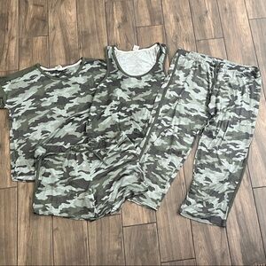 Lucky Brand - 4 Piece Set Camouflage Lounge Set